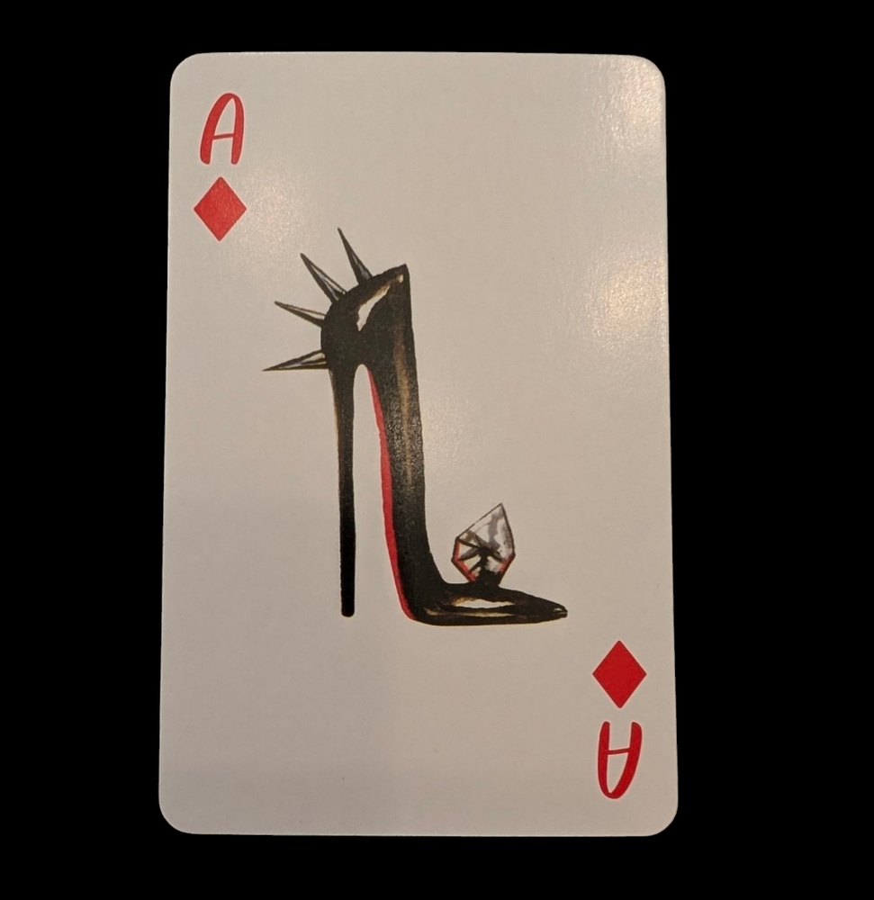 Christian Louboutin Ace of Diamonds High Heel Card